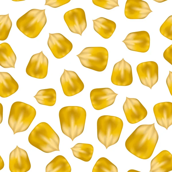 Ripe Yellow Corn Seed Seamless Pattern Isolated White Background — Stock Photo, Image