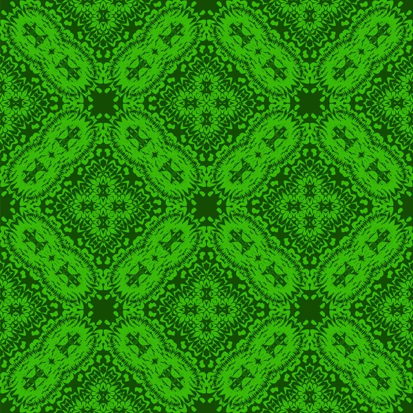Yeşil süs kesintisiz çizgi deseni. Sonsuz doku. Oryantal geometrik süsleme