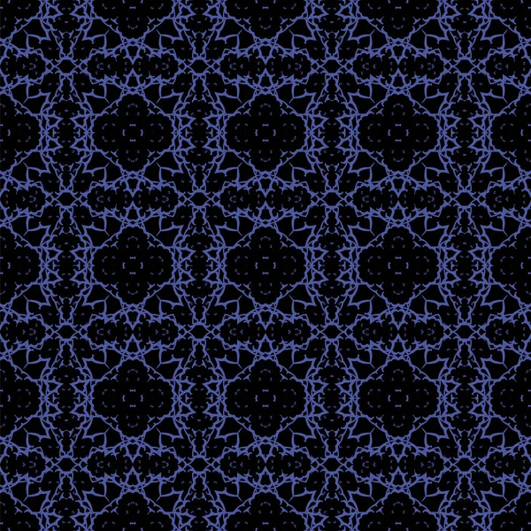 Blue Ornamental Seamless Line Pattern Endless Texture Oriental Geometric Ornament — Stock Photo, Image