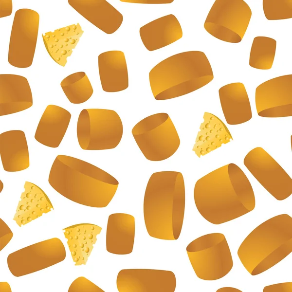 美味的奶酪无缝模式 黄色食物背景 由牛奶制成 天然产物 — 图库照片
