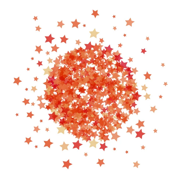 Red Star Burst Izolováno Bílém Pozadí Vzorek Starry Confetti — Stock fotografie