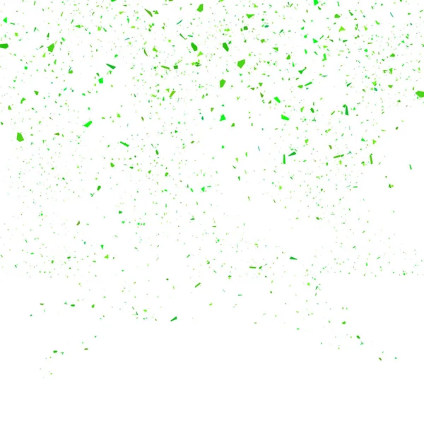 Green Confetti Pattern Isolato Sfondo Bianco Set Particelle — Foto Stock