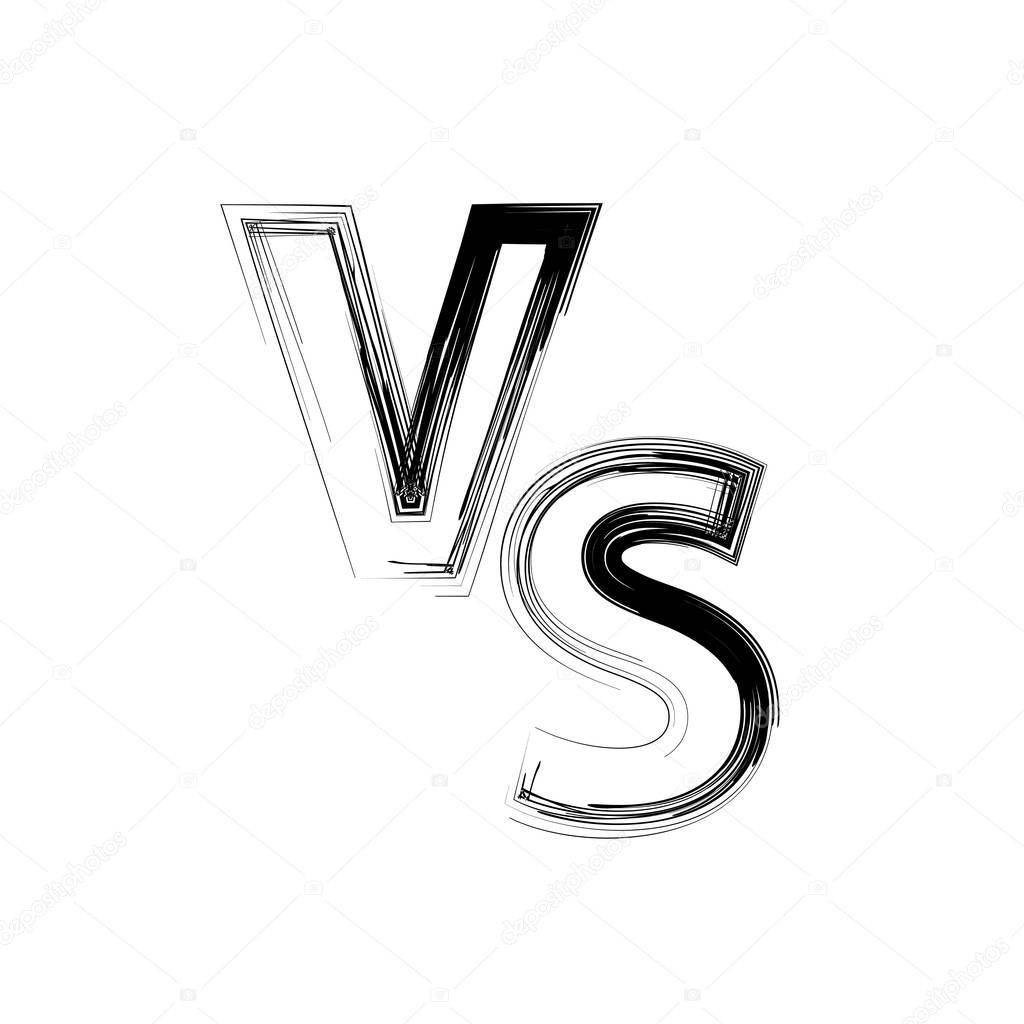 Concept of Confrontation, Together, Standoff, Final Fighting. Versus VS Letters Fight Background