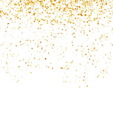 Sarı Konfeti, Beyaz Arkaplanda izole edildi. Soyut Altın Parçalar.