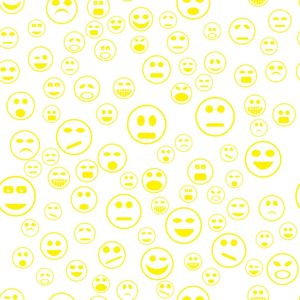 Żółty Uśmiech Płynny Wzór Zestaw Ikon Internetowych — Zdjęcie stockowe