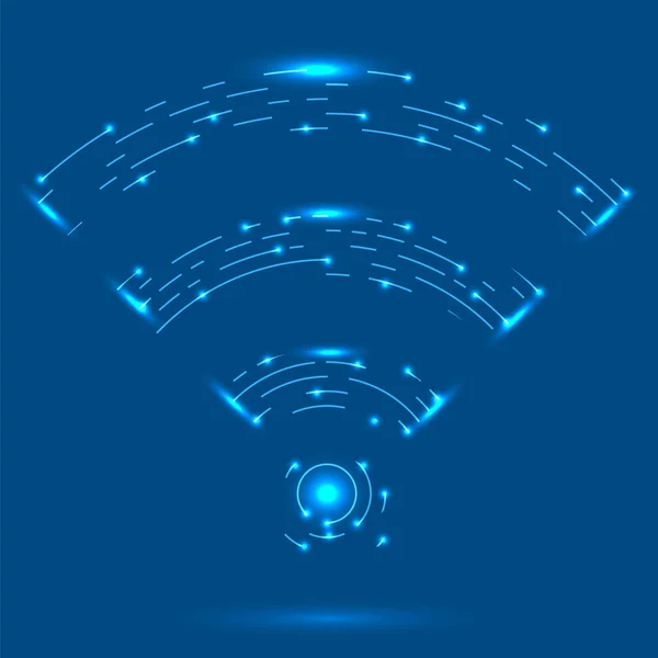 Gprs Logo Radio Wave Icon Wireless Network Symbol Isolated Blue — Stock Photo, Image