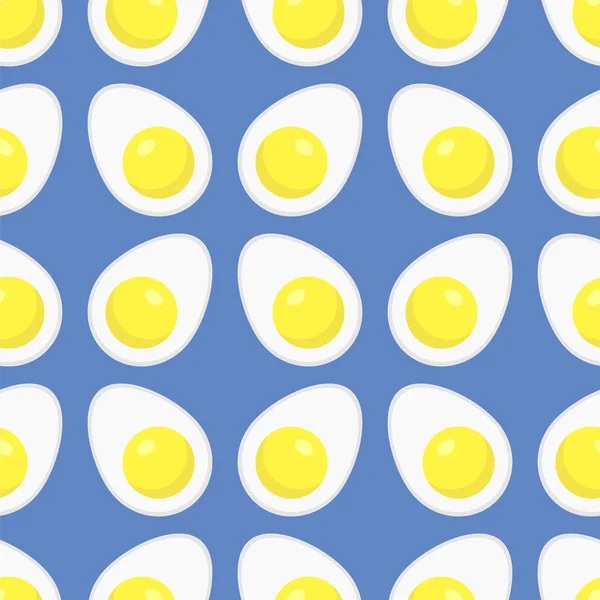 Stekta ägg seamless mönster — Stock vektor