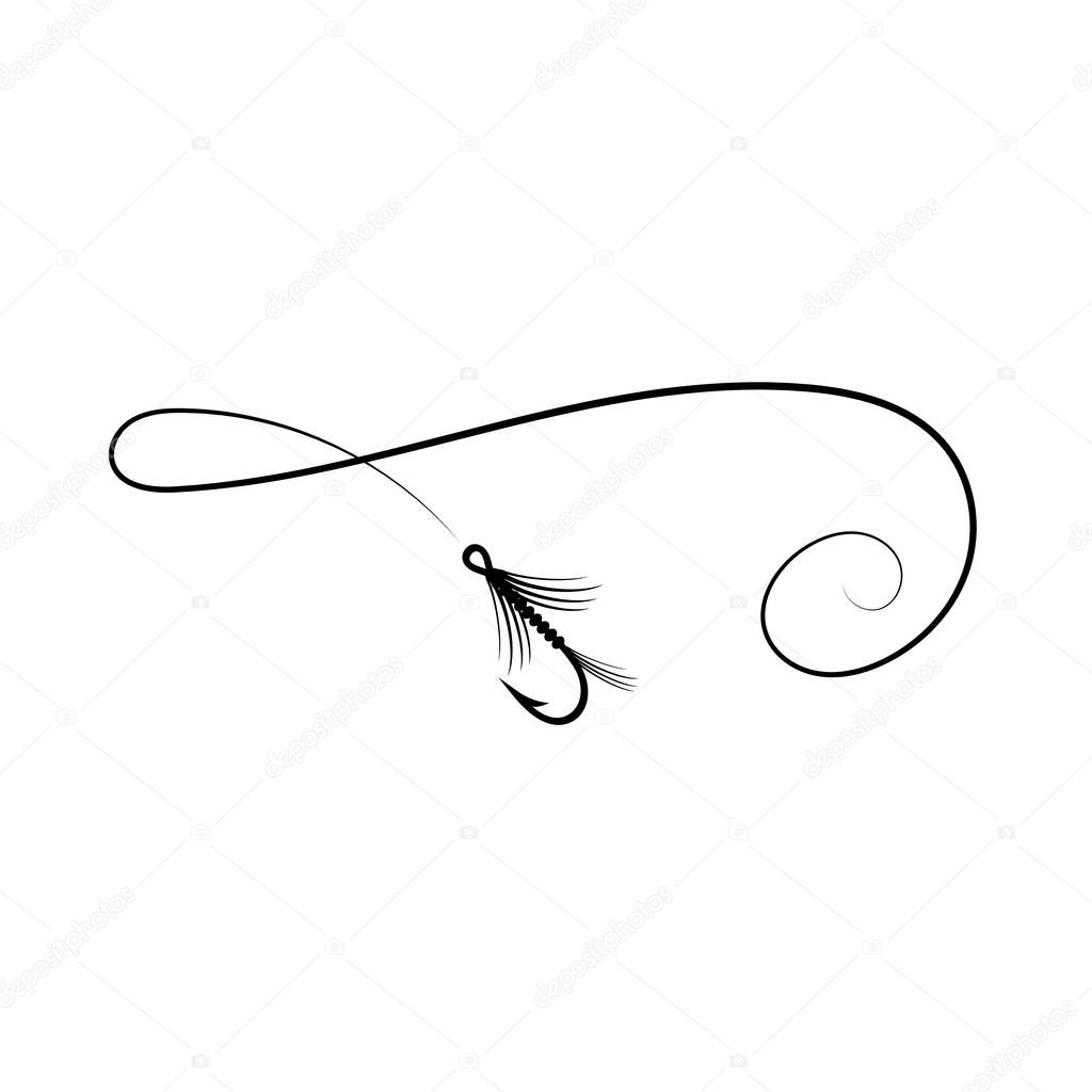 Steel Fishing Hook with Feathers