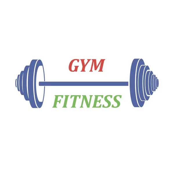 Sportovní ikona váhu na bílém pozadí. Fitness určen prvek. Cvičení Symbol. Gym Logo. — Stockový vektor