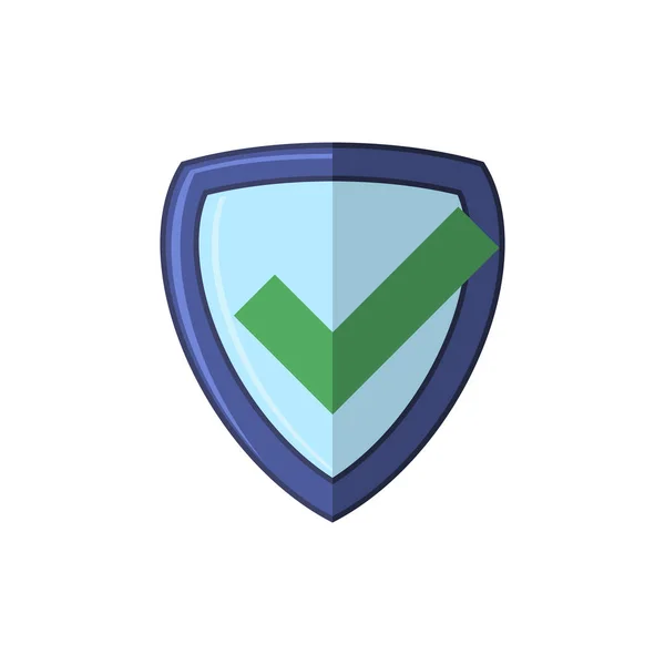 Εικονίδιο ελέγχου ασφαλείας, λογότυπο ασπίδα, προστατεύουν σημάδι. Σημάδι εγκεκριμένο λογότυπο, σύμβολο της φρουράς, σύστημα προστασίας προσωπικών δεδομένων σύνολο — Διανυσματικό Αρχείο