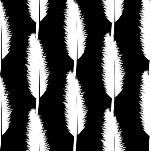 白色羽毛笔无缝图案 — 图库矢量图片