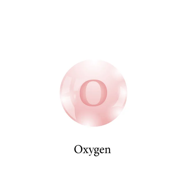 Molécule d'oxygène. Élément chimique du tableau périodique — Image vectorielle