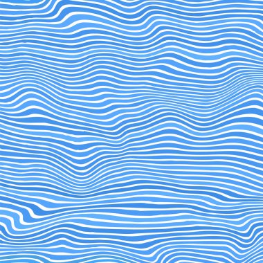 Mavi çizgili desen. Dalgalı şeritler. Curvy hatları doku.