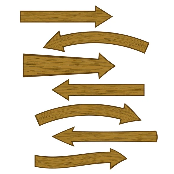 Conjunto de diferentes flechas de madera —  Fotos de Stock