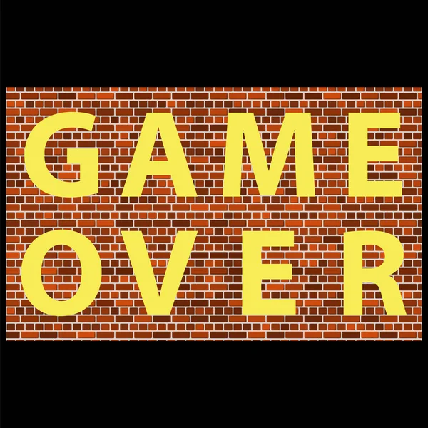 Retro Pixel Game Over Sign. Gaming Concept. Video Game Screen.