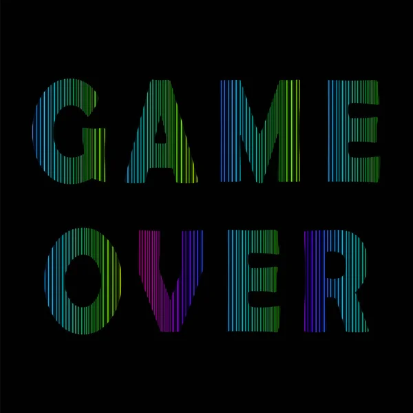 Retro Game Over Neon Sign. Gaming Concept. Video Game Screen.