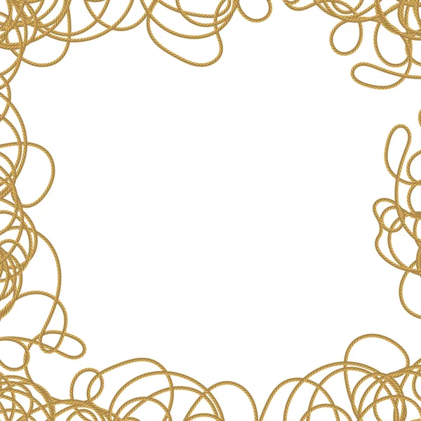 Modèle sans couture de corde sur fond blanc — Image vectorielle