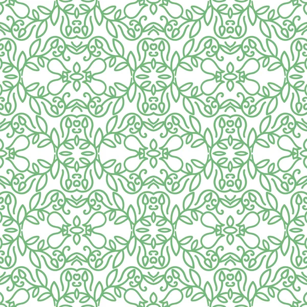 Groene bloemmotief — Stockvector