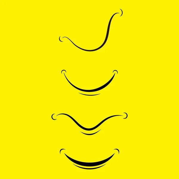 Logotipo do sorriso dos desenhos animados — Fotografia de Stock