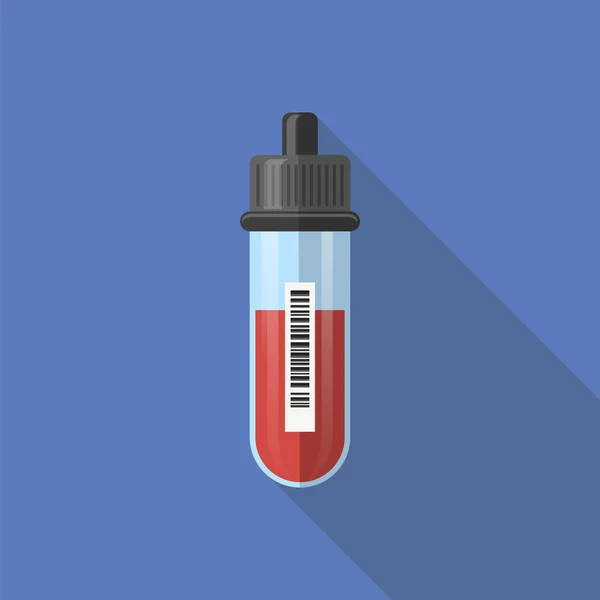 Test Tube with Blood — Stock Vector