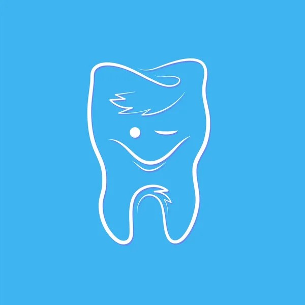 Здоровий зуб логотип людини. Концепція стоматологічного догляду за стоматологічну клініку або Стоматологічний медичний центр — стокове фото