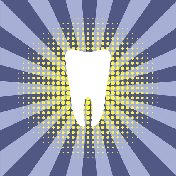 Gesunder menschlicher Zahn Logo. Zahnpflegekonzept für Zahnklinik oder Zahnarztpraxis — Stockfoto