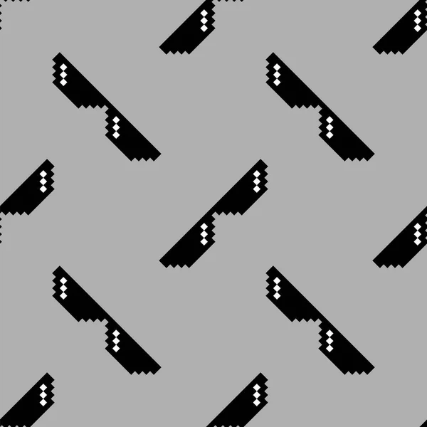 Fekete pixel napszemüveg zökkenőmentes Pattern — Stock Fotó
