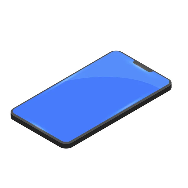 Mavi Arka Planda Modern Akıllı Telefon. Yeni App ve Sosyal Ağ. Cep Telefonu Bağlantısı — Stok fotoğraf