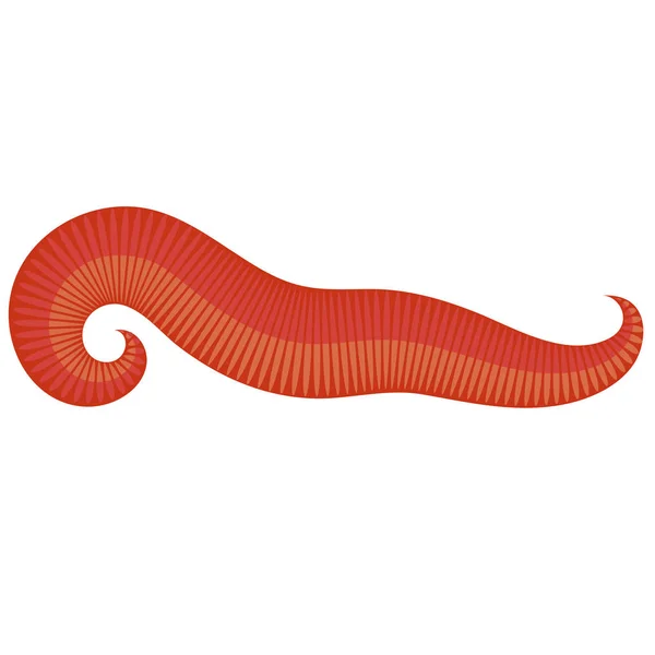 Tier Erde roter Wurm zum Fischen auf weißem Hintergrund — Stockfoto