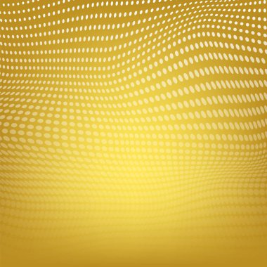 Çokgen Uzay. Bağlantı Nokta ile Düşük Poli Sarı Arka Plan. Büyük Veri. Bağlantı Yapısı. Nokta Lı Izgara