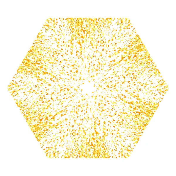 Gelbes Konfettibanner isoliert auf weißem Hintergrund — Stockfoto