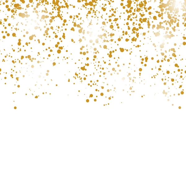 Золотий візерунок конфетті ізольований на білому тлі — стокове фото