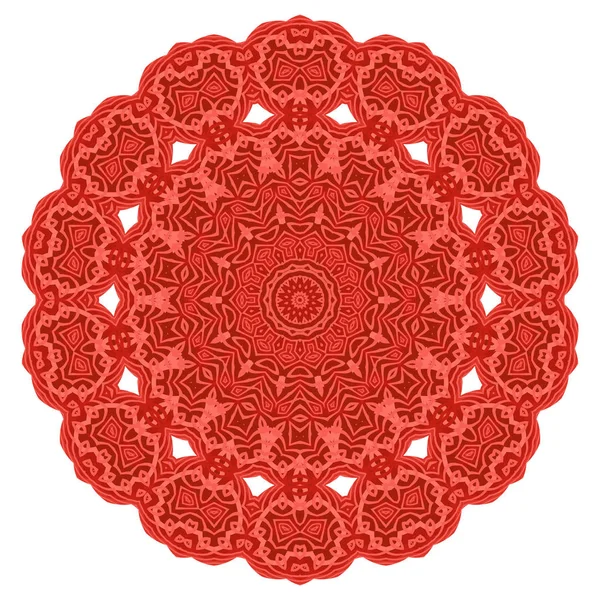 Padrão de linha ornamental vermelho. Textura redonda. Ornamento geométrico oriental — Fotografia de Stock