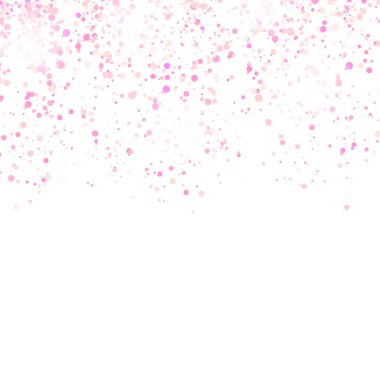 Beyaz Arka Planda İzole Pembe Konfeti Deseni