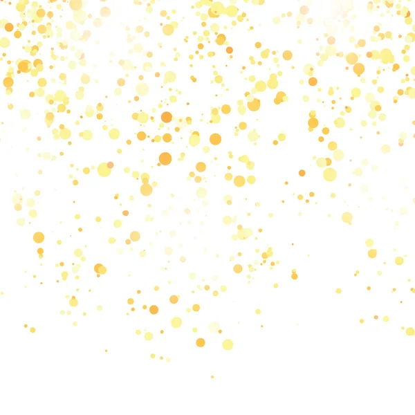 Gold-Konfetti-Muster isoliert auf weißem Hintergrund — Stockvektor