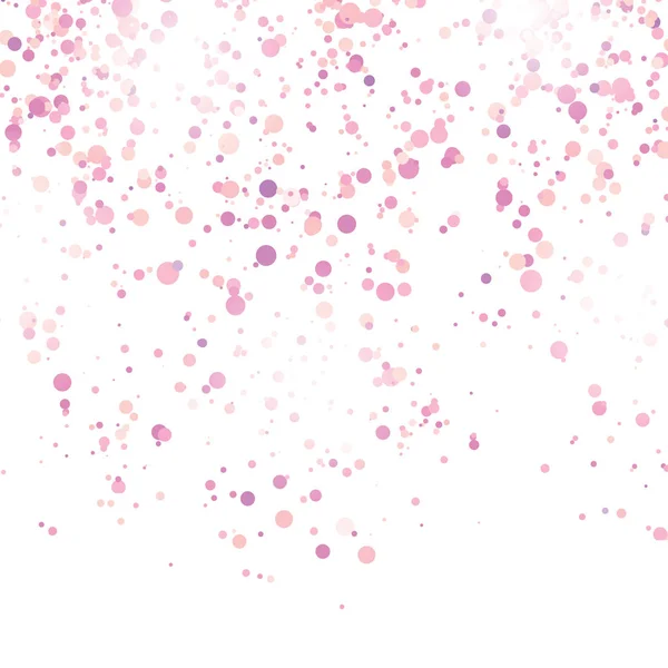 Patrón Confetti rosa aislado sobre fondo blanco — Vector de stock