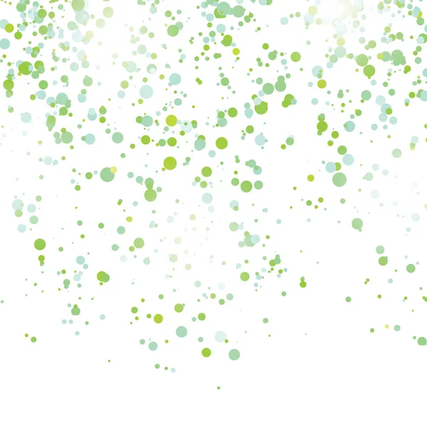 白い背景に隔離された緑の紙吹雪パターン — ストックベクタ