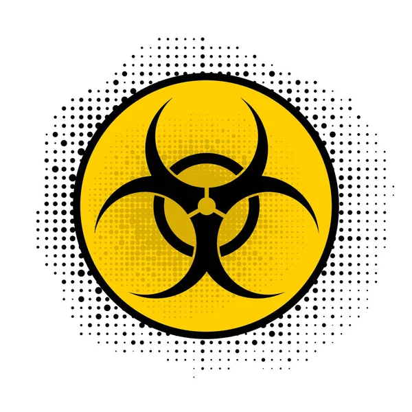 Méfiez-vous des signes de danger biologique isolés sur fond blanc. Symbole international de danger. Icône d'avertissement de virus — Photo