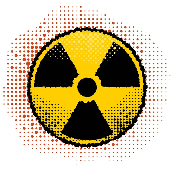 Joniserande strålningsskylt. Radioaktiv kontaminering symbol. Varning Fara för fara — Stockfoto