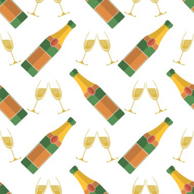 Şampanya Şişe Kusursuz Şablon. - Mutlu yıllar. Hadi kutlayalım bunu. - Şerefe. Alkolik köpüklü içecek. Tebrikler..