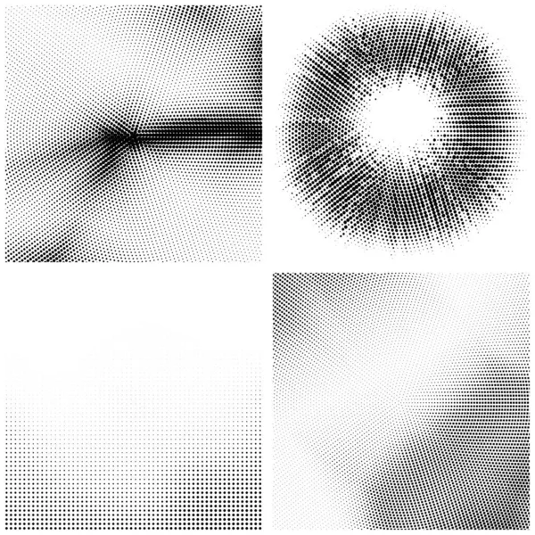 Motif de demi-teinte. Ensemble de points. Texture pointillée sur fond blanc. Modèle de superposition de Grunge. Conception linéaire de détresse. — Image vectorielle