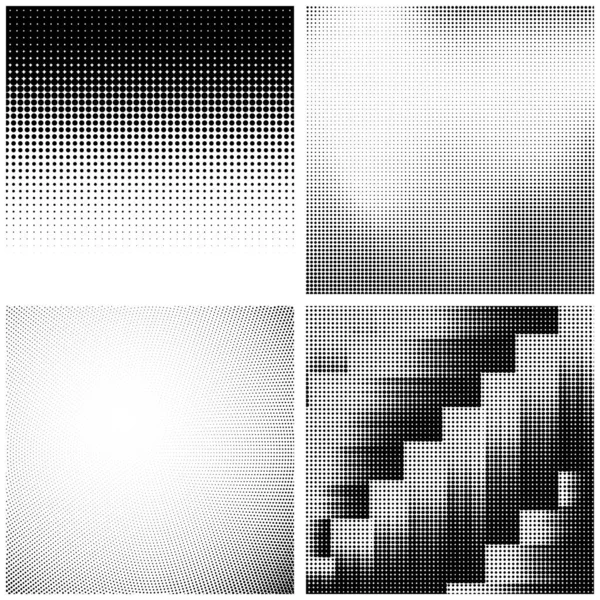 Motif de demi-teinte. Ensemble de points. Texture pointillée sur fond blanc. Modèle de superposition de Grunge. Conception linéaire de détresse. — Image vectorielle