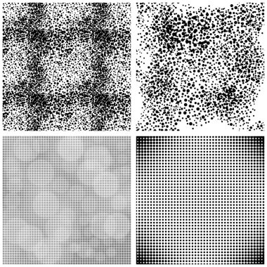Yarım Tonlu Düzen. Noktalar kümesi. Beyaz Arkaplanda noktalı doku. Grunge Şablonu 'nu yükle. Tehlike Doğrusal Tasarımı.