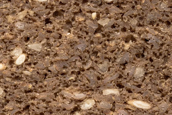 Macro Foto Pão Centeio Escuro Alemão Conhecido Como Pumpernickel Royalty — Fotografia de Stock