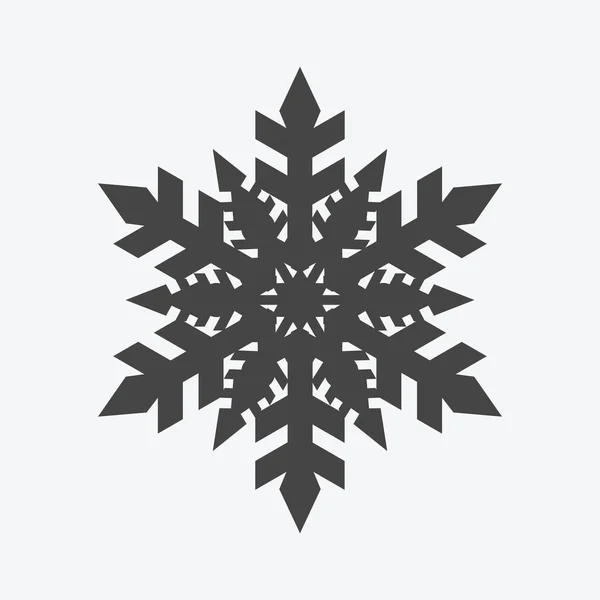 Snöflingor Platt Ikon Bakgrund — Stock vektor