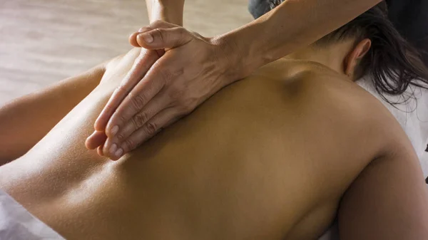 Professional massage technique for a guy — Stock Photo, Image