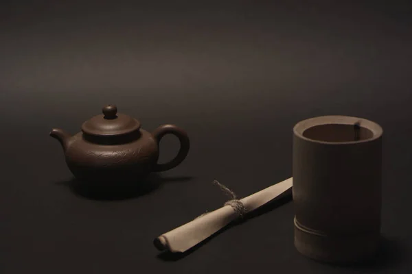 Very beautiful tea composition. Shooting in a studio with artificial light — Stock Photo, Image