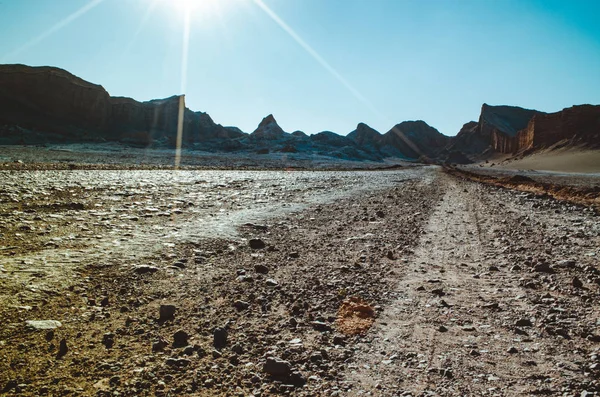 Çöl kumu, kayalar ve detaylar Atacama, Şili