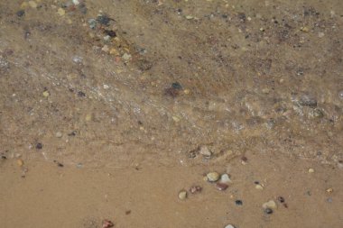 Doku kum ve taşların göl kıyısında