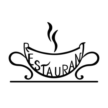 Logo, kutsal kişilerin resmi-ebilmek var olmak kullanılmış-restoranlar için.